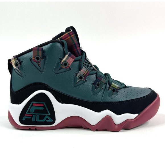 Fila Other - Fila Grant Hill 1 Mens Forest Green Maroon Hi Top Basketball Shoes Sneakers